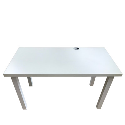 B�rotisch Ordnung wei� beschichtet HPL mit Aufsatz und Metallf��en