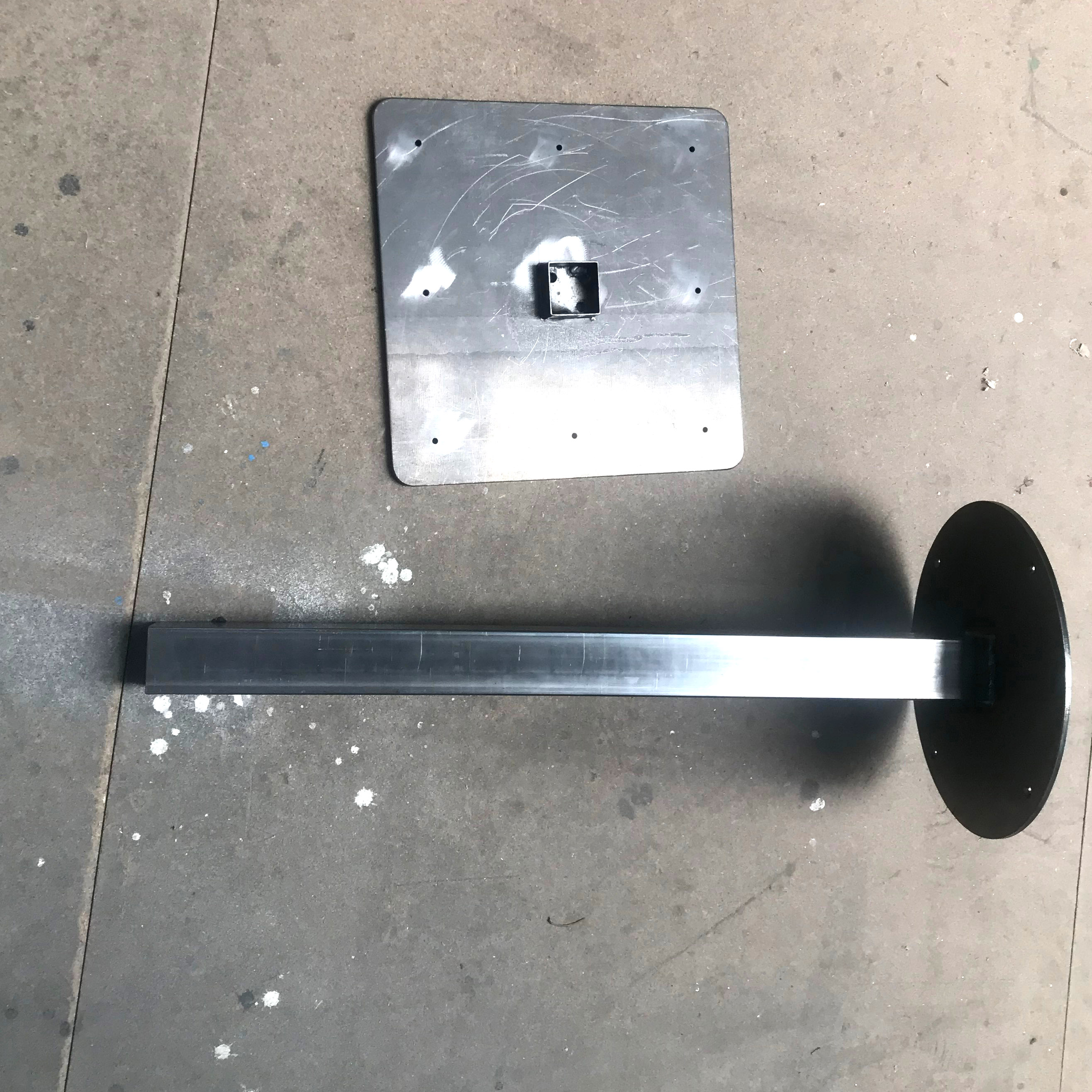 Tischfuss Hart Stahl